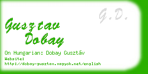 gusztav dobay business card